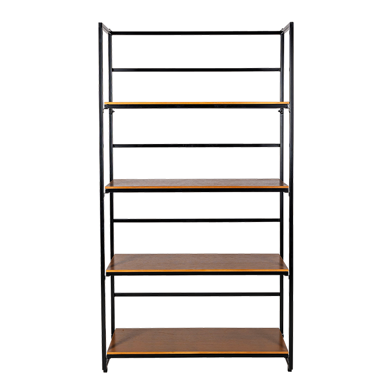 Etagère noire et bois 40 x 100 cm H 180 cm